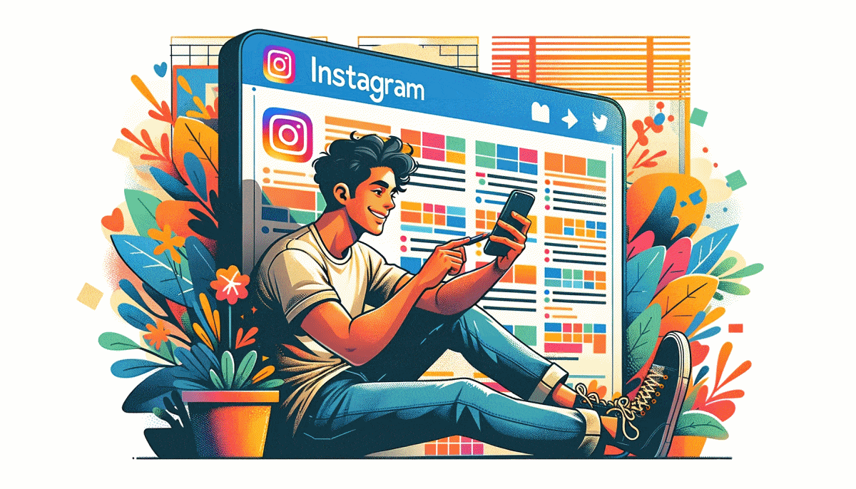 Influencer fazendo agendamento de postagem no Instagram