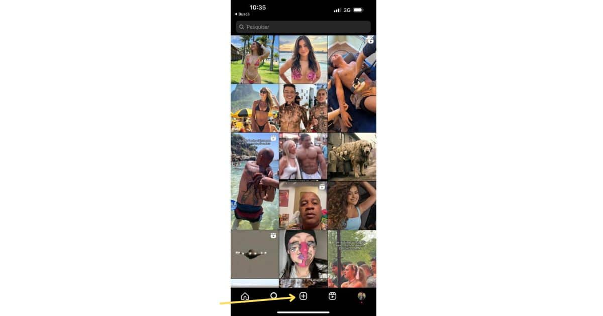 Primeiro passo como postar foto no Instagram
