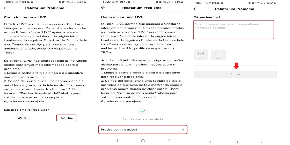 Passo 3 de como fazer live no tiktok com poucos seguidores
