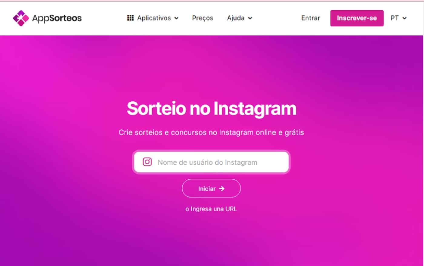 Site para sorteio instagram