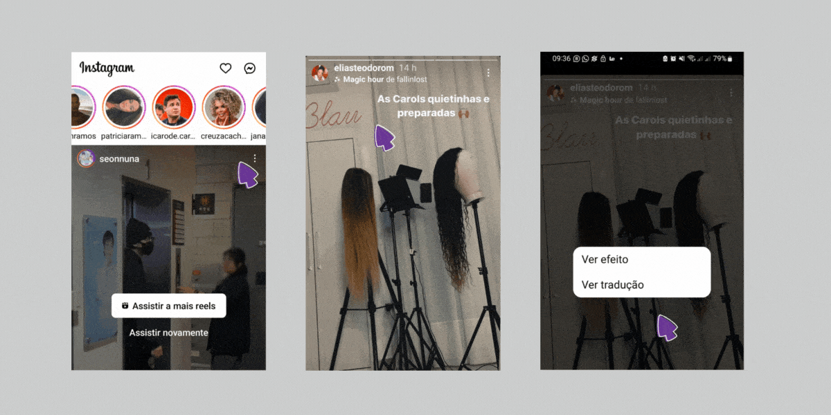 Como pesquisar efeito no Instagram através de um amigo